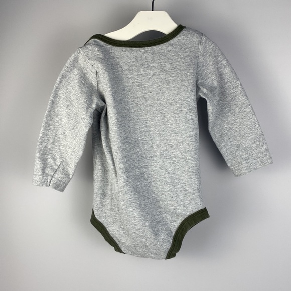 George Camo Jet Airplane Long Sleeve Bodysuit Dad's Wingman size 18-24 Months - Picture 3 of 5